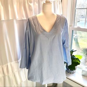 Tommy Hilfiger blue and white top 1x